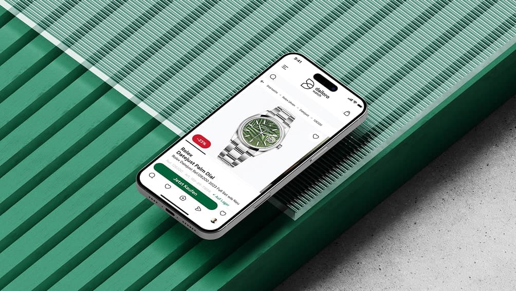 dailoro app on a smartphone with a green background